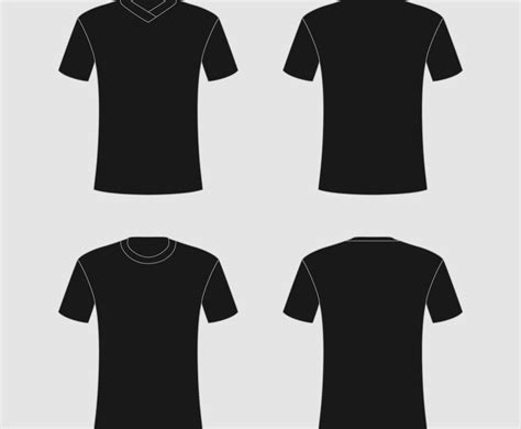 Outline Black Tshirt Template Vector Art & Graphics | freevector.com