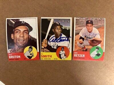 Bill Bruton Signed Autographed 1963 Topps Card With COA EBay