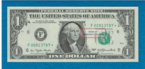 1977 Uncirculated Federal Reserve One Dollar Star Note