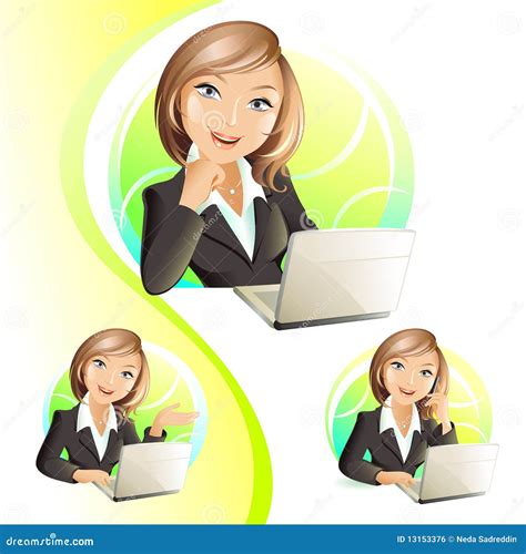 Businesswoman Stock Vector Illustration Of Beautuful 13153376