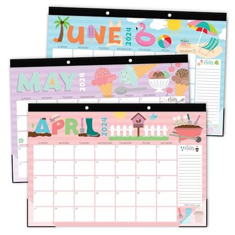 Snapklik Hadley Designs Doodle Large Desk Calendar 2024 2025