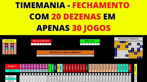 Timemania Fechamento Dezenas Em Apenas Jogos Ganhe Na