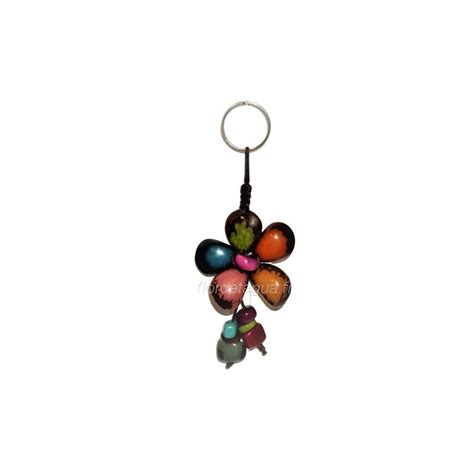 Porte Cl S Fleur En Tagua Ivoire V G Tal Corozo Flor De Tagua