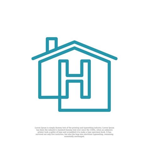 Vektor Home Logo Haus Symbol Mit H Buchstaben Auf Wei Em Hintergrund