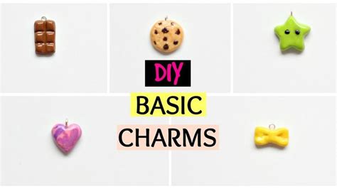 5 Basic and Easy Polymer Clay Charms for Beginners | Easy polymer clay ...