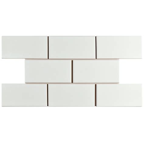 Elitetile Prospect X Ceramic Subway Tile In Glazed White