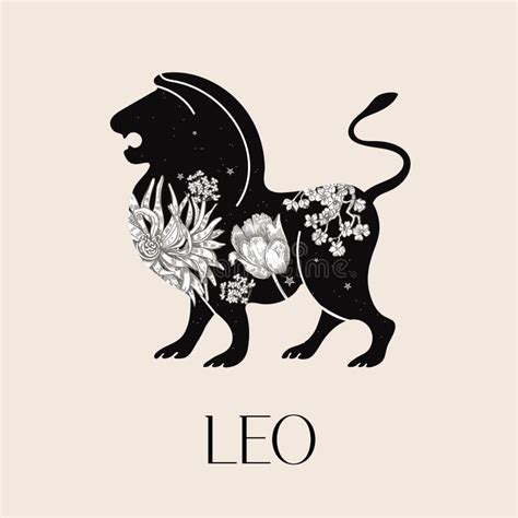 Segno Zodiaco Leo Il Simbolo Dell Oroscopo Astrologico Illustrazione