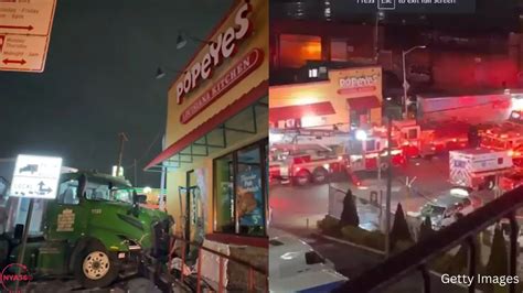 Coors Light Semi Truck Crashes Into Popeyes Restaurant In Brooklyn New