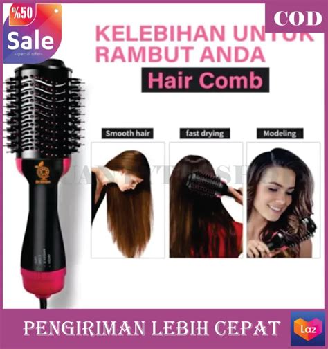 BISA COD Sisir Catok Pelurus Rambut 3 In 1 Pengering Rambut Hedrayer