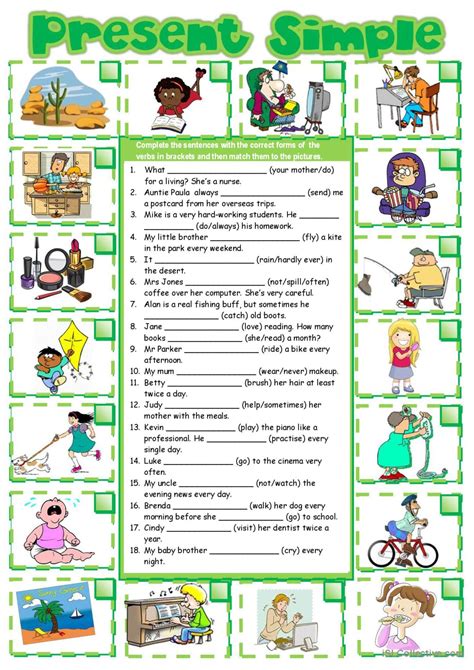 Present Simple Rd Person General English Esl Worksheets Pdf Doc