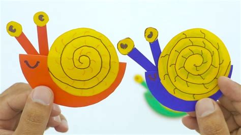 Easy Paper Snail Easy Paper Craft For Kids Youtube