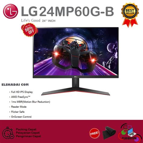 Jual Monitor Led Lg 24mp60g 24mp60g B 14 Fhd Freesync Hdmi Dp 75hz