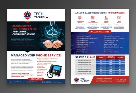 Modern Professional Voip Flyer Design For A Company By Ecorokerz