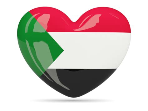 Heart Icon Illustration Of Flag Of Sudan