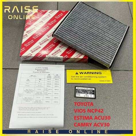 Original Toyota Air Cond Filter Carbon Toyota