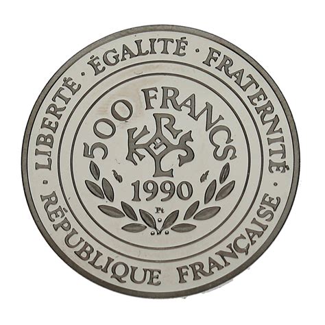 Moneda Francia Francos Charle Magne Platino G Andorrano