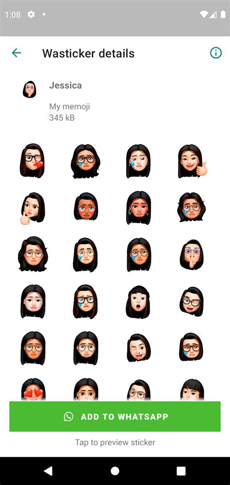 Wasticker memoji for whatsapp для Android Скачать