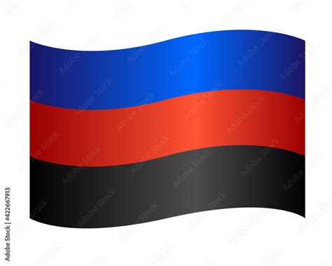 Polyamory flag - stock illustration - blue-red-black flag. Polyamory ...