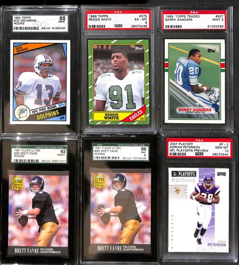 Lot Detail Lot Of Psa And Sgc Graded Football Cards W Marino