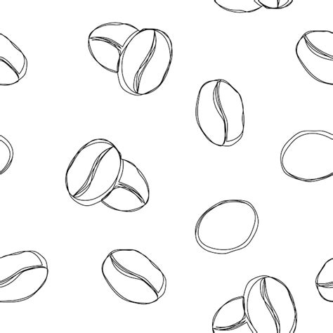 Premium Vector Coffee Bean Pattern Including Seamless On White