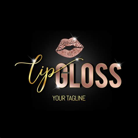 Lipgloss Logo Lip Gloss Logo Beauty Logo Design Lrg Etsy