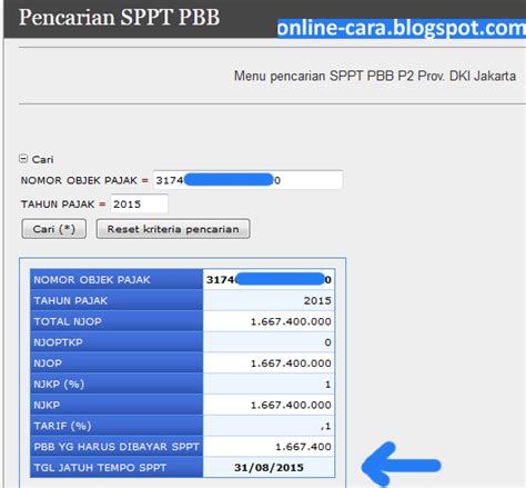 Cara Cek Tagihan PBB Online - online-cara