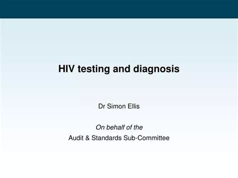 PPT - HIV testing and diagnosis PowerPoint Presentation, free download ...