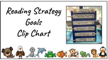 Reading Strategy Goals Clip Chart By Katherine Furchert Tpt