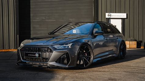 2020 Audi Rs6 Avant Vossen 22 Wheels Maxton Designs Styling Lowered Daytona Grey Youtube