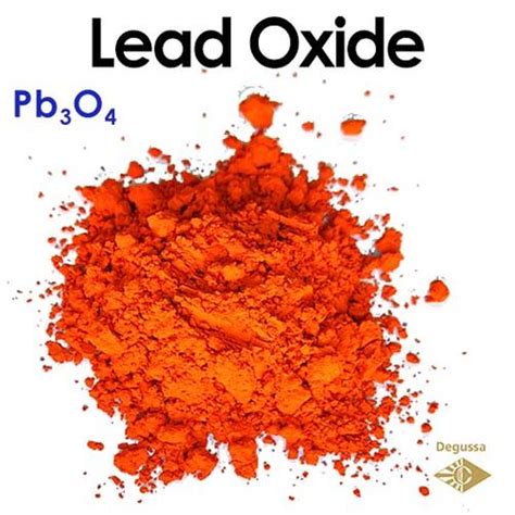 Lead Tetroxide Lead II IV Oxide Red Lead Red Ceramics And