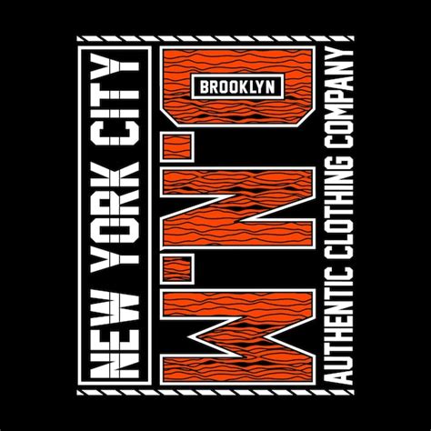 Tipografia urbana de slogan de brooklyn de nova york design gráfico