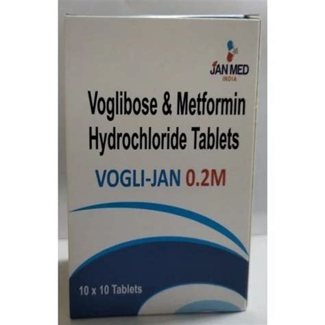 Voglibose Metformin Hydrochloride Tablets 0 2 Mg Packaging Size 10 X