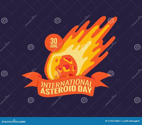 International Asteroid Day Poster Template Stock Illustration ...