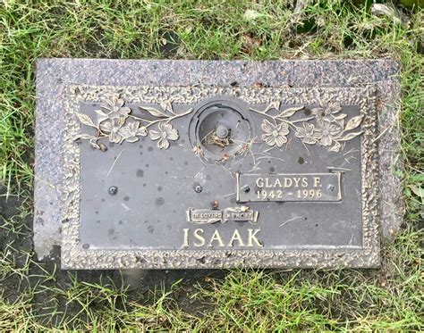 Gladys F Bartel Isaak 1942 1996 Find A Grave Memorial