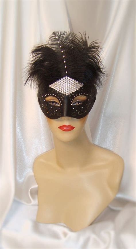 Black Faux Leather And Rhinestone Masquerade Mask Mardi Gras Etsy Faux Leather Black Faux