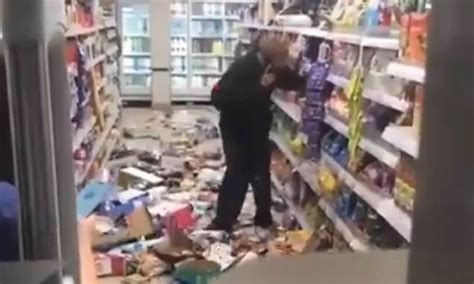 Shocking Moment Angry Customer Storms Through Tesco Supermarket Daily