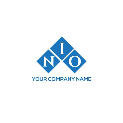 NIO letter logo design on WHITE background. NIO creative initials ...