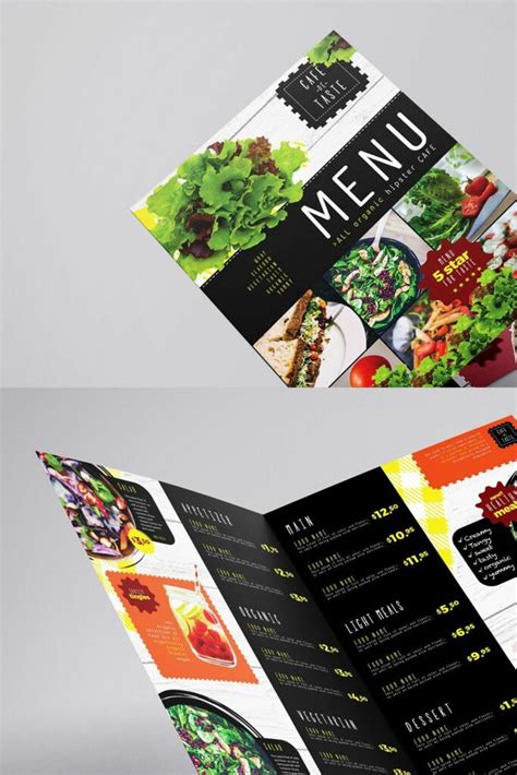 Folding A Salad Menu Template Masterbundles