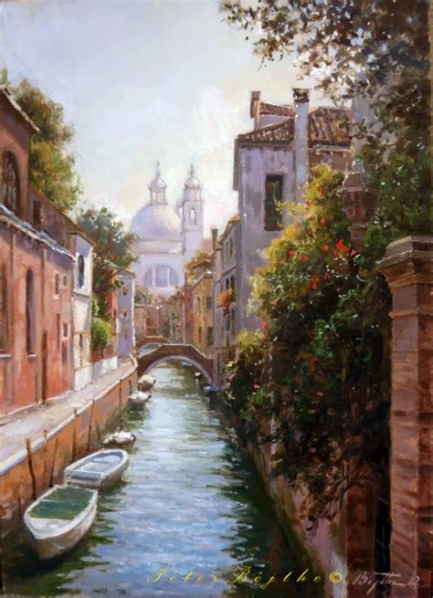 Pintura P Ter Bojthe Venecia Canal Quick Art Venice Scenery