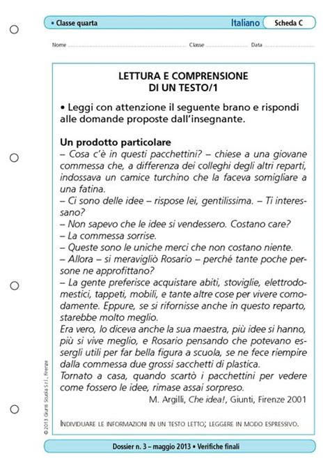 Lettura E Comprensione Di Un Testo Giunti Scuola