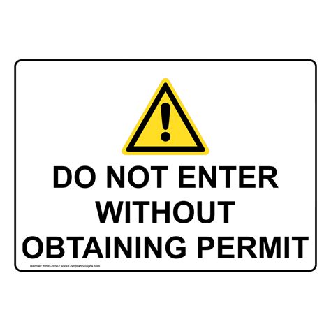enter sign   enter  obtaining permit