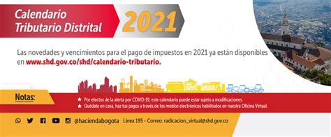 Secretaría De Hacienda Presenta El Calendario Tributario 2021 De Bogotá