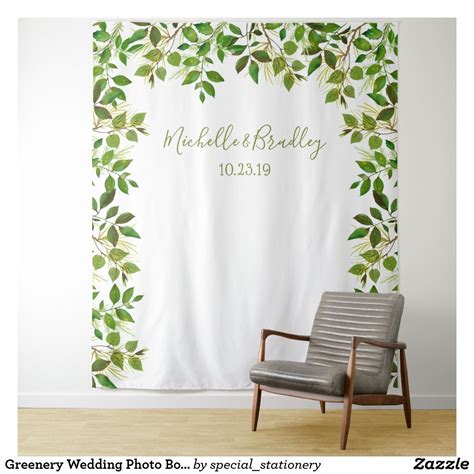 Greenery Wedding Photo Booth Backdrop