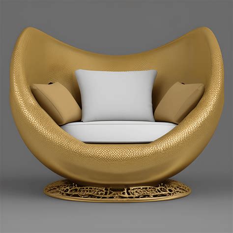 Luxurious Round Love Chair · Creative Fabrica