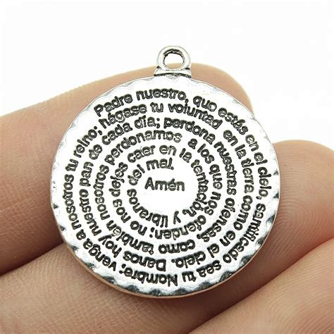 Wysiwyg Pcs X Mm Pendant Bible Double Sided Round Amen Bible Charm