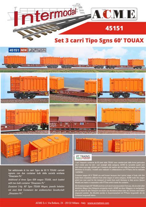 A C M E Anonima Costruzioni Modellistiche Esatte Touax Sgns Ft