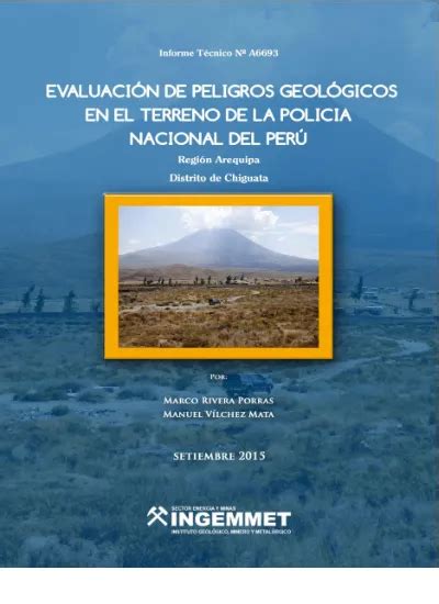 Evaluación de peligros geológicos en el terreno de la Policía Nacional