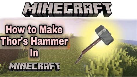 Minecraft How To Make Thor S Hammer No Mod Full Tutorial Akku Gamer