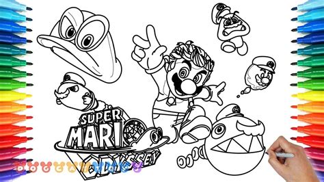 Mario Odyssey Coloring Pages Printable