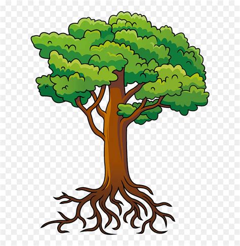 Animated Tree With Roots Powerpoint Template Images